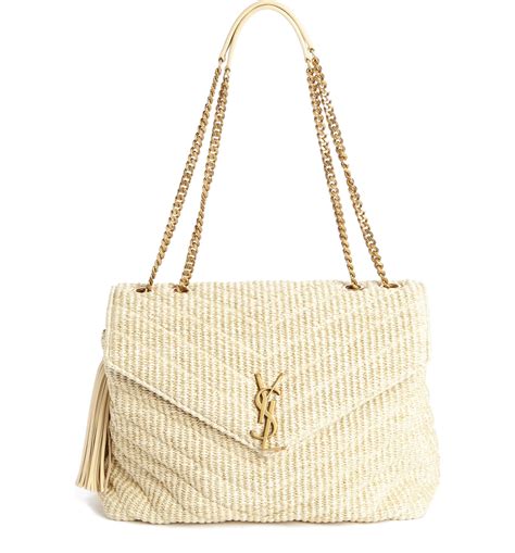 saint laurent shoulder bag straw|st laurent straw bag.